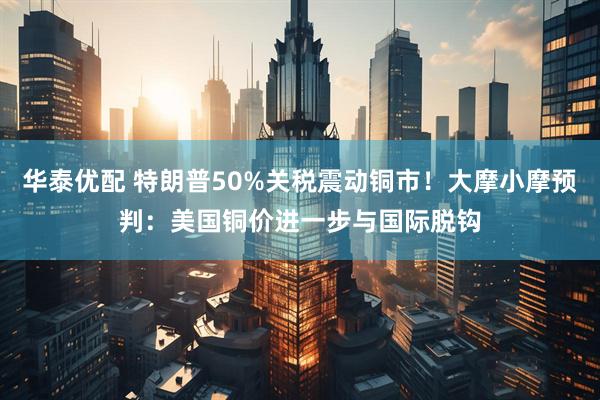 华泰优配 特朗普50%关税震动铜市！大摩小摩预判：美国铜价进一步与国际脱钩