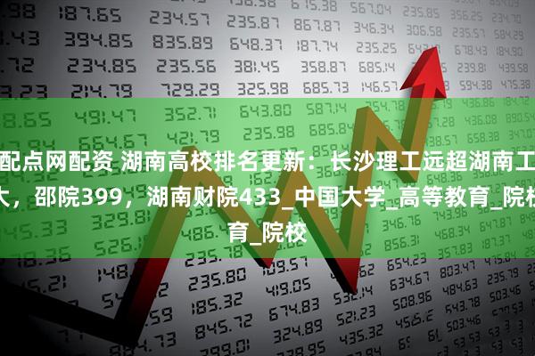 配点网配资 湖南高校排名更新：长沙理工远超湖南工大，邵院399，湖南财院433_中国大学_高等教育_院校